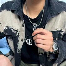 휴대용 색도계 고정밀 색차 비교 색차계 측색기 측정기 남성 여성을위한 빈티지 실버 컬러 뱀 목걸이 펜던트 펑크 스타일 드래곤 목걸이 손 조각 규모 힙합 보석 선물, 펜던트와 체인