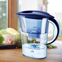 정수기 가정용 활성탄 필터 냉수통 정수통 주방정수컵 2.5L, 2.5L 진한 파란색 한 냄비 한 코어