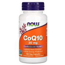 나우푸드 코큐텐 CoQ10 30 mg 120 식물성 캡슐es, 240 Count