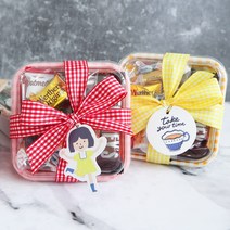 단체간식 세트 회사 다과 화이트데이 교회 행사 군인 답례품 곰신선물 화이트데이 여자친구선물, 노랑, 옵션07.꼬마 신사