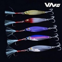 VA VL-010 보니토 메탈지그 방어 부시리 삼치 빅게임 크롬 지깅 60g 골드, 100g, #2 크롬