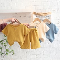 루라줌) 아기 유아 아동 키즈 돌아기 두돌 3살 4살 어린이 여름 린넨 시원한 주르미 반팔티 반바지 상하복세트 어린이집 여름옷 등원룩 외출복 캐주얼 세트 조카선물 트레이닝복세트