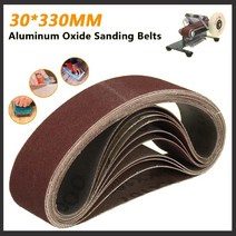 연마제 스크레치 10 개/대 330x30mm 샌딩 벨트 사포 연마 밴드 도구 목재 부드러운 금속, 03 80 grit