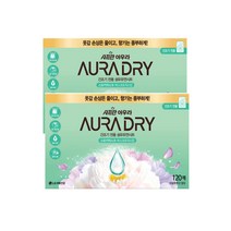 LG생활건강 샤프란 아우라 드라이시트 스모키머스크 120매 X 2개