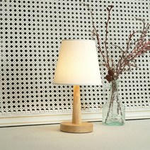 루미앤 LED 미니 린넨우드 테이블 조명 침실 단스탠드 무드등 수면등