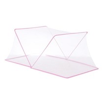 접을 수있는 침대 그물 덮개 방 장식 캐노피 설치할 필요 없음, 핑크 190x160x80cm