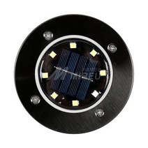MIREU 태양광 8LED 블랙 바닥등 정원등 솔라 잔디등 매립등, 단일