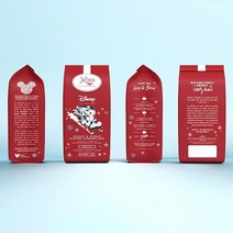 미국직구 조프리의 커피 & 티 회사 디즈니 미키 미니 윈터 원더랜드 스페셜티 컬렉션 아티산 미디엄 로스트 커피 화이트 초콜릿 카라멜 맛 드립 브루(땅 11온스), 수량, 상세참조