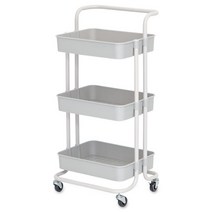 플랫센트 이동식 핸드 트롤리 3단, 그레이