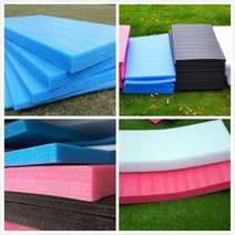 폼보드 택배 쿠셔닝매트 스티로폼패드 포장 EPE코튼펄 재질(폭)100cm통굽 5 10 20 30 40 50mm, T11-블랙 100cm*100cm*2cm