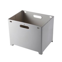 구디푸디 접이식 벽걸이 빨래바구니 세탁물 보관함 대, 그레이, 1개