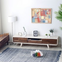 다올퍼니 북유럽 원목 TV 거실장 티비다이 높은 티비장 TV장 TV다이 티비대 TV대 모던 심플 인테리어 이사선물 집들이선물 인테리어선물, B-4 1500 비디오형 거실장 - 워시