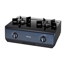 린나이 2구 가스레인지 RT-1040 (LNG/LPG 옵셥선택) 자동불꽃조절 스마트+센서 과열방지 / 5발 / 원터치자동점화 / AA건전지, LNG(도시가스)