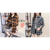 COMIRST 1+1 여성용 체크니 긴팔 남방 봄/여름/가을/겨울 여자 4계절 체크무늬 셔츠 룽 셔츠 상의 여자체크남방 여자 체크셔츠 여자 등산 도보 여행 캠핑 봄 셔츠