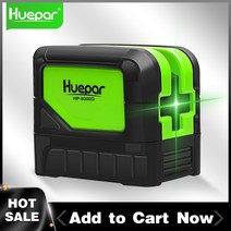 HUEPAR 3 점 녹색 레이저 레벨 참조 포인트의 용접 및 위치 지정을위한 셀프 레벨링 틸트 기능 도구, Green Beam