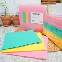 파르텐자 부직포행주 40x40 30장 3색 독일 행주 업소용 천연펄프 비스코스 걸레, 30개
