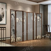 현대식 호텔 병풍 칸막이 고급진 병풍 파티션 인테리어 소품 거실 현대식 병풍, 오렌지 A-029