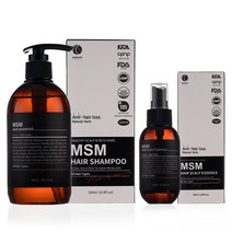 (FDA등록) 헤어조이 MSM 탈모 케어 세트 (샴푸320ml+에센스100ml) 1+1 / 탈모기능성 두피 관리 비듬 케어, 1세트