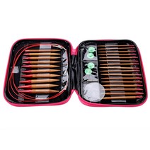 교환 가능한 뜨개질 바늘 바늘 바늘 세트 니트 프로 바퀴 뜨개질 바늘 세트 교환 가능한 원형 세트 탄화 대나무 바늘 세트 가정용 스카프 용