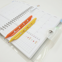 지나공작소 굿즈 클립펜, 주황