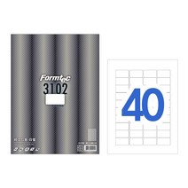 폼텍 바코드용 전산라벨2 47 x 26.9 mm LQ-3102 20p, 40칸, 4개
