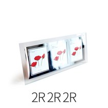 오너클랜 국산 크리스탈 3단액자(2Rx2Rx2R) 유리액자 사진액자