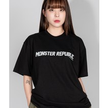 몬스터 베이직 로고 티셔츠 블랙 (화이트)