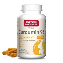 Jarrow Formulas 커큐민 95 500 mg 120정 식물성 캡슐 항산화 지원 강황 추출물, 120 Count (Pack of 1)
