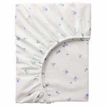 이케아 뢰드하케 유아용 매트리스커버 블루베리 패턴 화이트 60x120cm