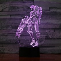 오버워치 3D 아크릴 스탠드 무드등 만들기 LED DIY 조명 취침등 집들이 선물, 블랙 7색 터치, 455 위도우메이커