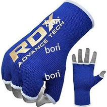RDX 권투 격투기미트 핸드 랩 펀칭 용 내부 장갑, Blue, L, 블루