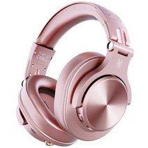 스탠드스튜디오 실내 포토박스 oneodio fusion a70 블루투스 5.2 헤드폰 스테레오 오버 이어 무선 헤드셋 전문 녹음 모니터 dj 헤드폰, 로즈 골드