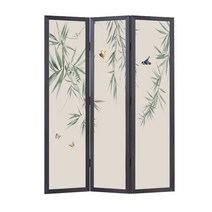 압구정현대 파크하얏트 병풍 접이식 패브릭아트 풀로엮은 사무실 신라호텔 모던 원목 현관, 장자송(3선 가격)