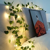 태양광 LED 태양광 패널 정원등 팬션등Led 야외 태양 조명 파티오 장식 라탄 새로운 녹색 잎 스트링, 03 Battery  2M20LED, 09 L