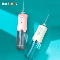 워터칫솔 구강 세정기 휴대용 물치실 구강세척기 irrigator 3 모드 usb 충전식 치과 워터 제트 워터 탱크 방수 치아 클리너 치과 워터 제트 + 14 제트, 씨엔, 핑크 4 노즐