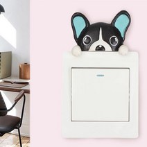 뚱이네봉다리 부착이 간편한 귀여운 동물모양 인테리어 스위치 데코 스티커, 스위치 데코 7여우