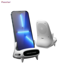 Posster 무선충전기 15W무선 충전 휴대폰 거치대, 흰색