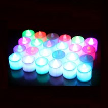 올인템 LED 티라이트 전자초 프로포즈초 이벤트초 파티초 무드등 전자캔들 24pcs, 24개, 색변환