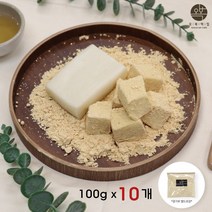 오복떡집 인절미 떡 콩가루 찹쌀떡 콩고물 영양떡 찰떡 인절미가루 빙수떡 잔치떡 제사떡 떡돌리기 국산 찹쌀 개별 포장 아침대용, 100g x 10개, 100g, 1개
