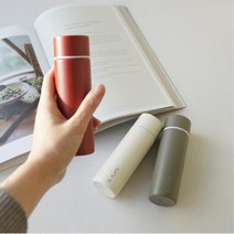 휴대용 에스프레소 텀블러 미니 한약보온병 차량용 물통 중학생 스텐텀블러 밀폐 이쁜 보온보냉, 아이보리