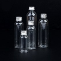 [FreeManner] 알루미늄 트위스트 캡 소형 액체 용기 투명 공병 패트병 5종 35ml 45ml 65ml 85ml 125ml 택1 10개 투명플라스틱병 보관용기, 85ml 10개