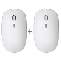 [1+1] 엔보우 NG01 무소음 무선마우스 무선 마우스, 블랙1+블랙1