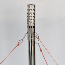 파파스 캠핑 화목난로 연통 60mm 이중연통 홀잭보호 불티방지연통 화상방지연통, 불티방지 연통