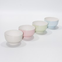 한국도자기 칼라웨어 밥 공기 1p 4color 11cm 밥그릇, 핑크