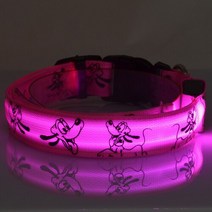 출차주의등 지구촌닷컴 어깨경광등 경찰 태양광 차량용 나일론 LED 개 가벼운 칼라 고양이 야간 안전 깜박, 3L, 05 Pink