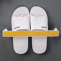 욕실화 거치대 수건 걸이 실내화 냄비뚜껑 행주 다용도 홀더, 옐로우, M(28cm)