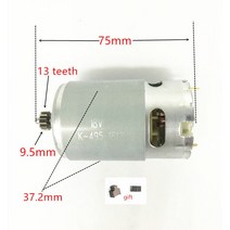 13 치아 모터 10.8V 12V 14.4V 18V RS 550VC BOSCH MAKITA HITACHI HILTI RYOBI CORDLESS DRILL 용 교체, 18V 13 치아
