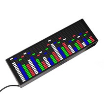음성식별 음성 활성화 LED 음악 스펙트럼 리듬 라이트 다채로운 1624 RGB 센서 시계 디스플레이 오디오 레벨 표시기 VU 미터