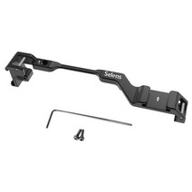 카메라거치대 듀얼 콜드 슈 어댑터 재배치 플레이트 쉬운 후드 마이크 확장 마운트 소니 알파 A6600 카메라용, Black