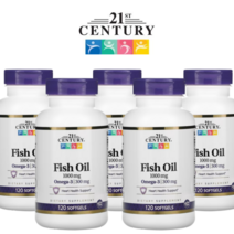 21센추리 오메가3 피쉬오일 1000mg 120정 5팩 아이허브오메가3 오메가3보관 오메가3권장량 오메가3음식, 1개, 기본